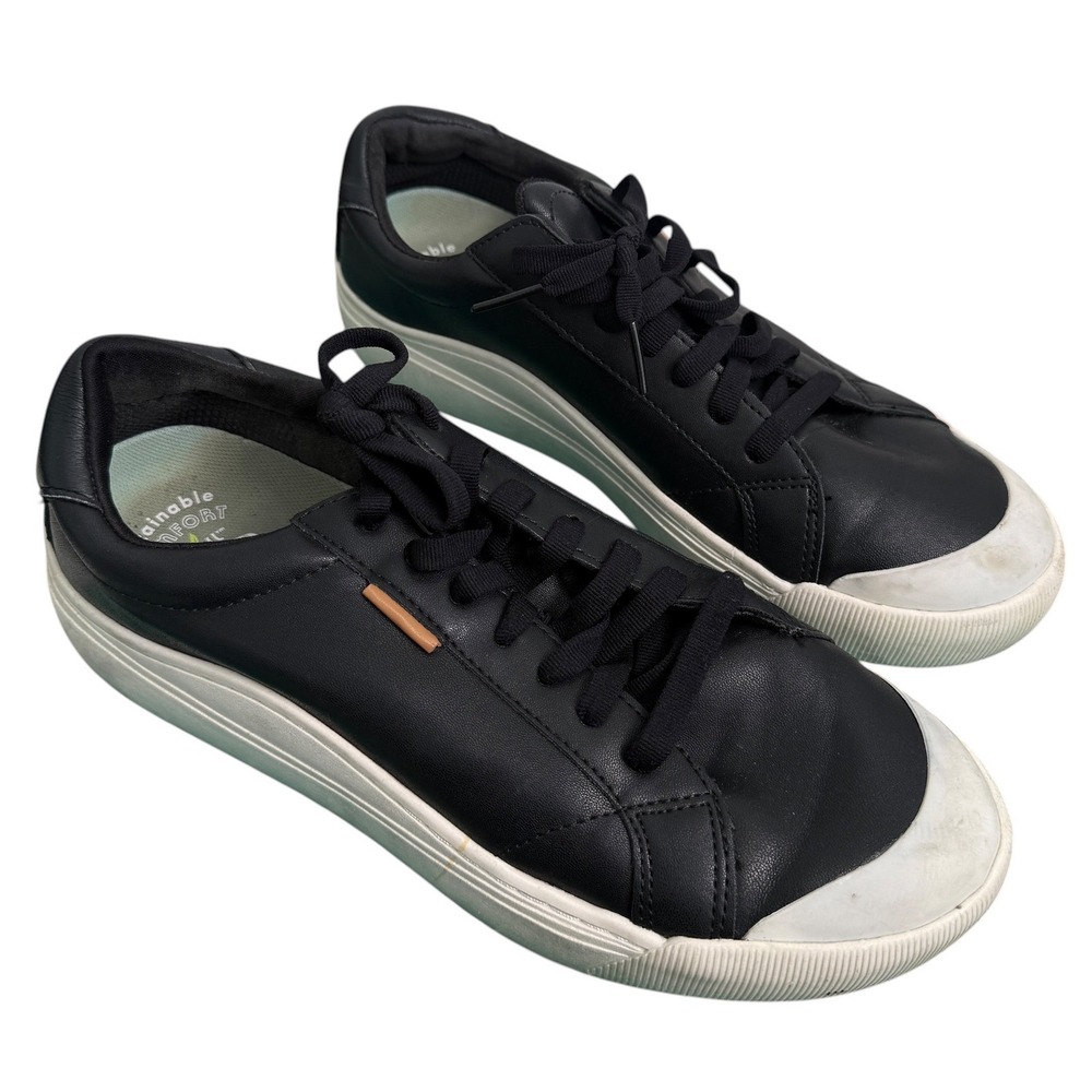 Dr Scholls Time Off Womens Black Platform Sneakers Size 9M Sustainable Comfort